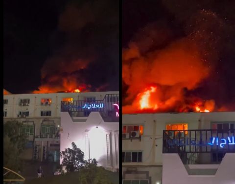 Video: Massive fire erupts near Arab hospital in Yemen