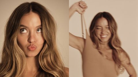 Sydney Sweeney turns heads promoting minimalist SYRN bikini campaign online