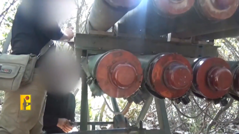 Video: Hezbollah launches rockets at Israeli military sites