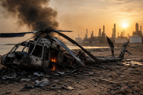 السعودية: مقتل 14 شخص في تحطّم مروحية تابعة لـ