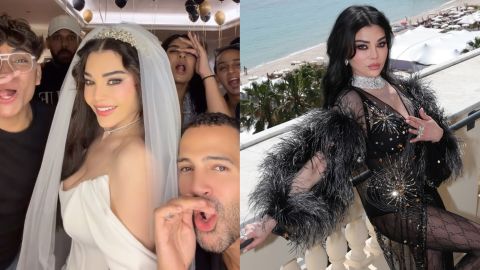 Haifa Wehbe wedding dress look, funny Saint Levant car fall go viral