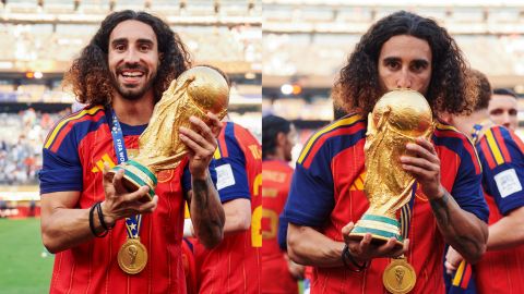 Did Marc Cucurella really carry the World Cup trophy in a trash bag?