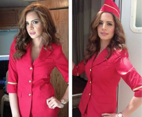Singer Amal Maher turns air hostess for the day!