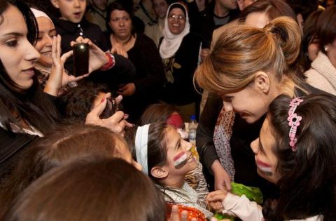 There she is! Asma Assad steps out in Damascus for the first time this year